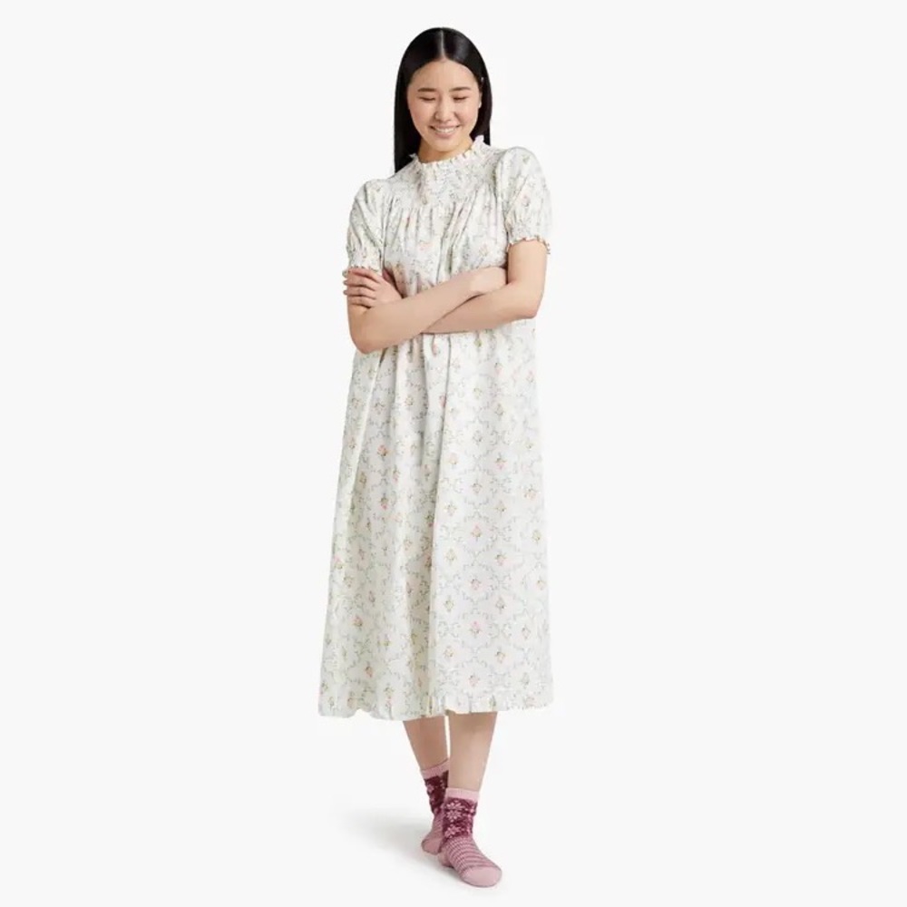 Hill house Caroline pastel trellis nap dress